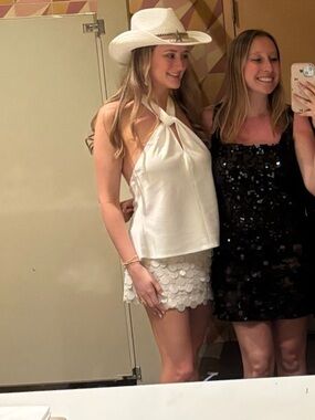 Peppermayo Movie Star Mini Skirt- pearl